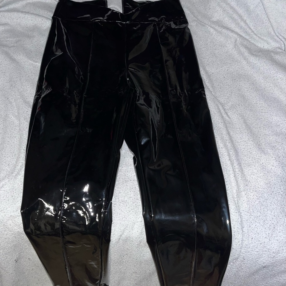 High Waist Skinny PU Leather Pants